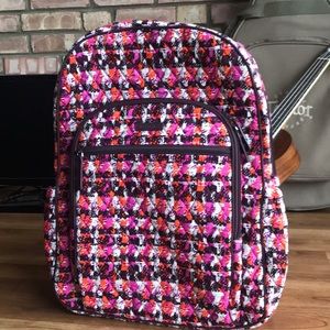 Vera Bradley Campus Backpack Pink houndstooth